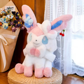 Moorv Sitting Pose Sylveon Plush Toy Huggable Soft Fluffy Stuffed Anime Doll Japanese Style Throw Pillow Sofa Bed Home Decor Gifts 60cm