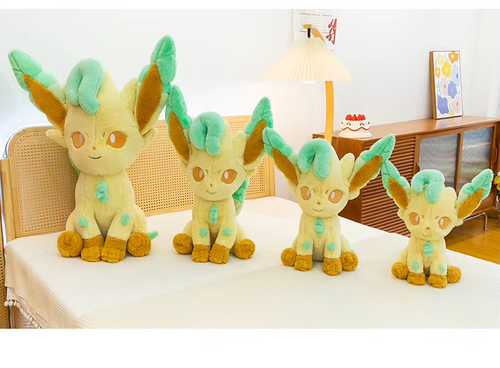 Moorv 45/65cm Large Leafeon Pokemon Plush Toys Doll Cartoon Ornament Stuffed Plushie Kawaii Eevee Pillow Pokémon Gift for Children