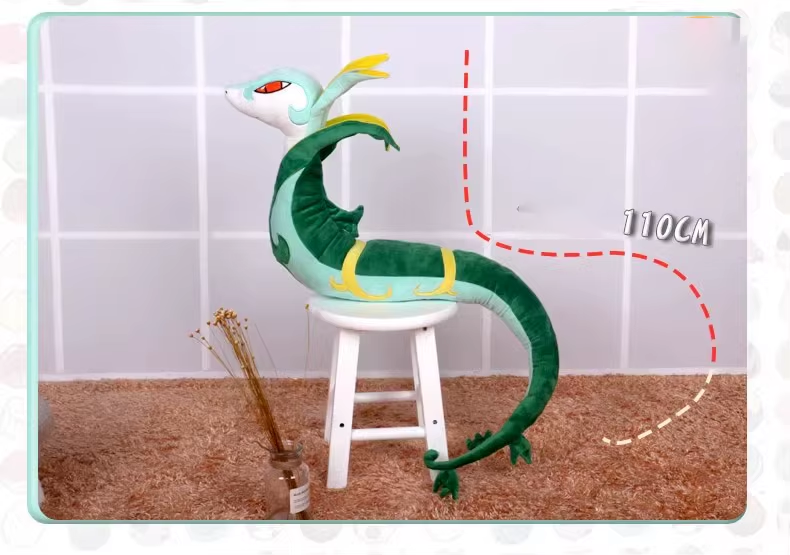 Moorv New Japan Cartoon Pokemon Serperior Plush Toy High Quality Soft Stuffed Animals Doll Children's Birthday Gifts