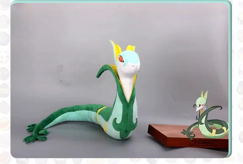 Moorv New Japan Cartoon Pokemon Serperior Plush Toy High Quality Soft Stuffed Animals Doll Children's Birthday Gifts