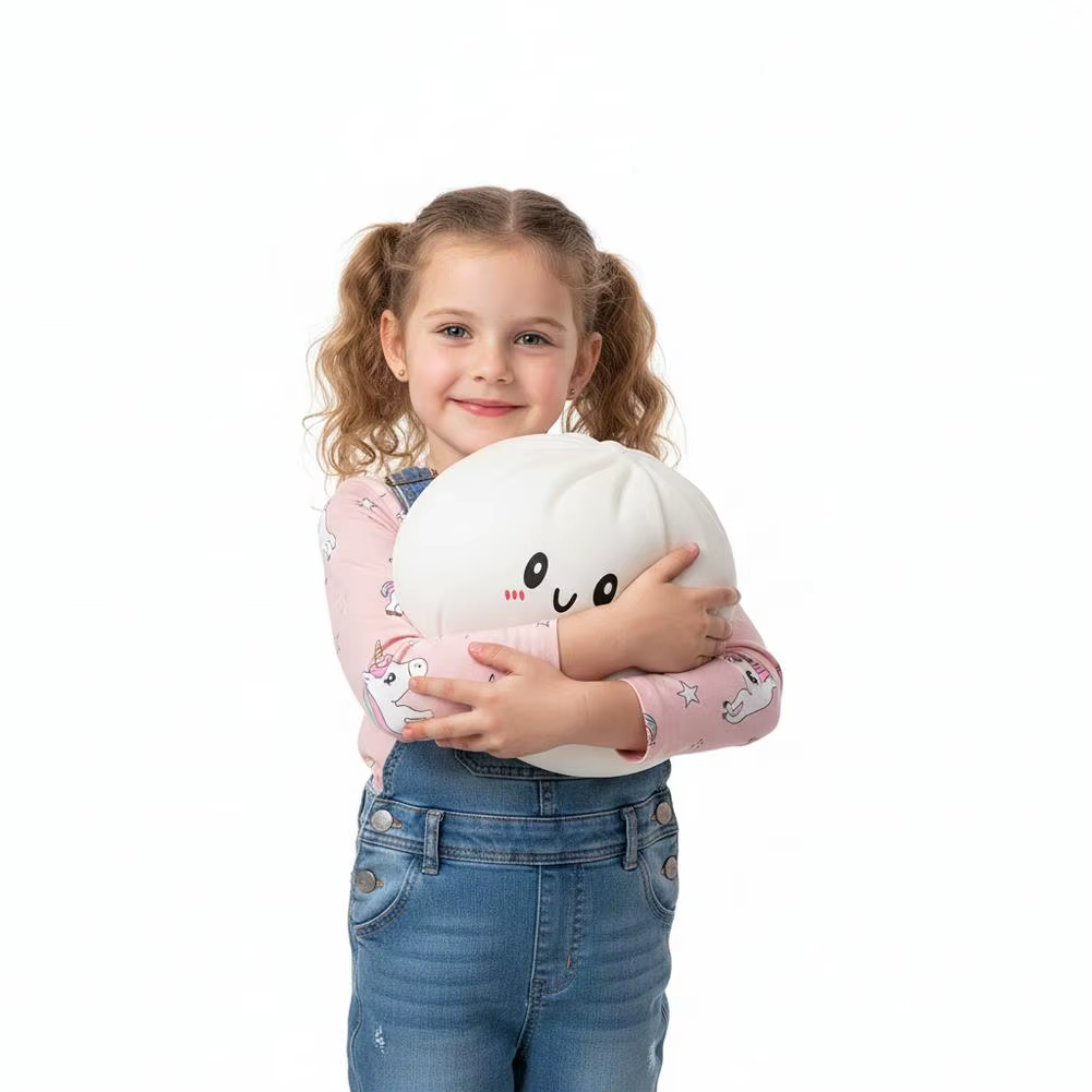 Moorv Cute Giant Dumpling Plush Pillow Soft PET Stuffed Squishy Toy Hug Companion Home Sofa Bed Decor Stress Relief Toy for Kids Adult