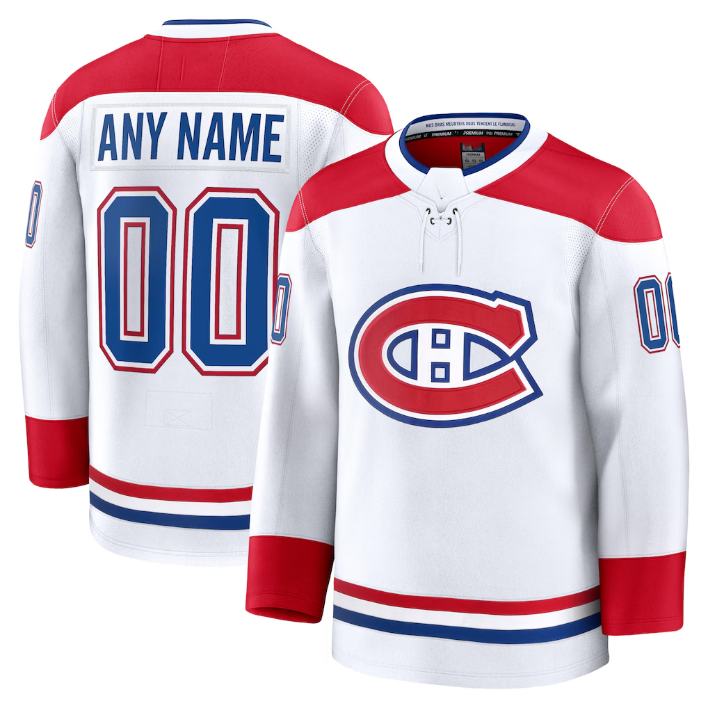 Moorv Cheap M.Canadiens White Away Premium Jerseys
