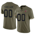 Pkot Custom A.Cardinals Olive Salute To Service Limited Game Stitched Jerseys