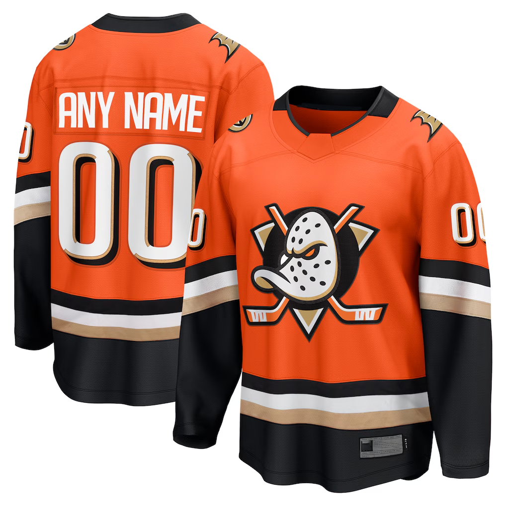 Moorv Custom A.Ducks Orange Home Breakaway Jerseys