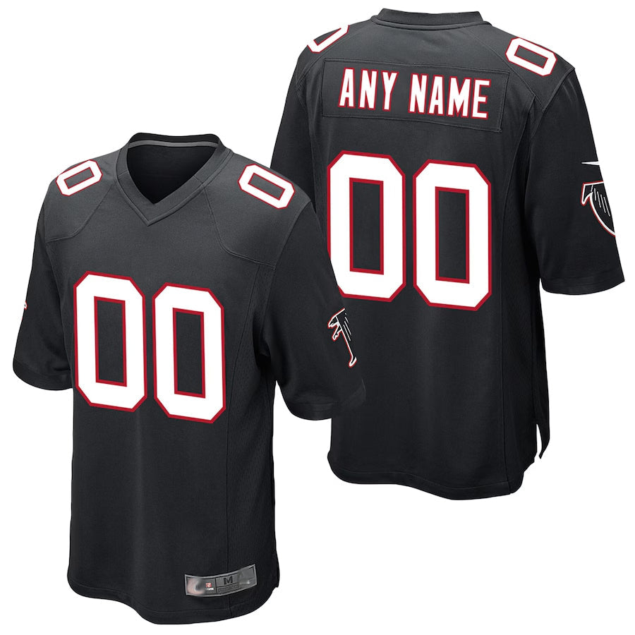 Pkot Custom A.Falcons Black Alternate Game Stitched Jerseys