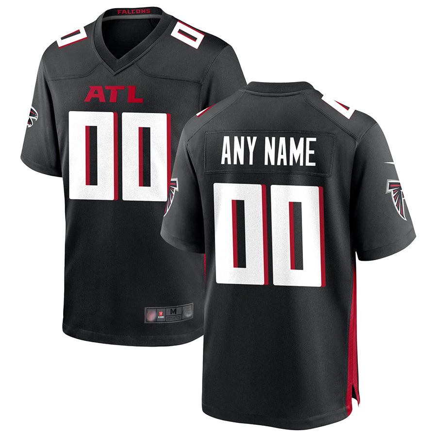 Pkot Custom A.Falcons Black Home Game Stitched Jerseys