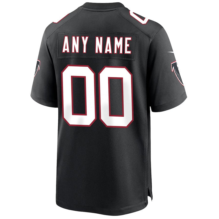 Pkot Custom A.Falcons Black Throwback Game Stitched Jerseys