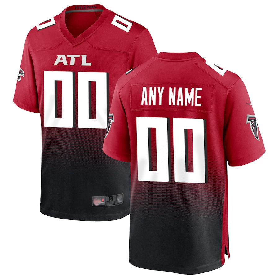 Pkot Custom A.Falcons Red Replica Home Game Stitched Jerseys