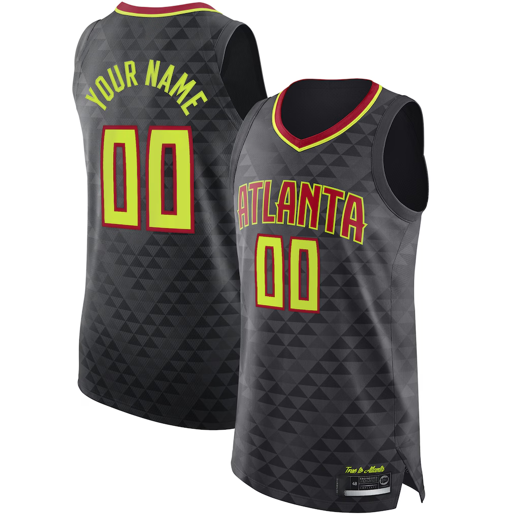 Moorv Custom A.Hawks Black Authentic Jerseys - Icon Edition