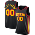 Moorv Custom A.Hawks  Black Swingman Jerseys - Statement Edition