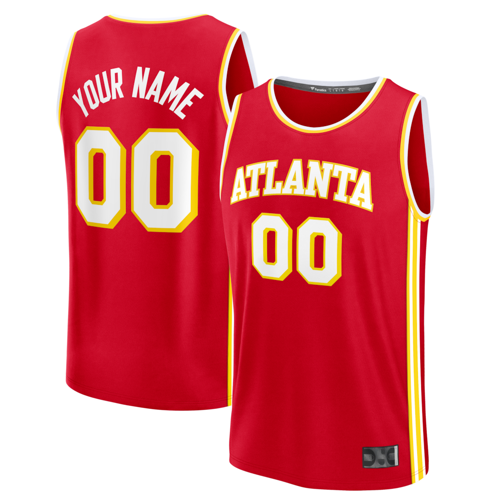 Moorv Custom A.Hawks Red Fast Break Jerseys - Icon Edition