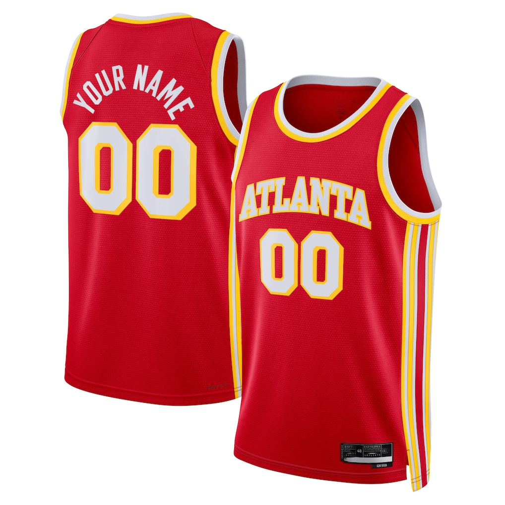 Moorv Custom A.Hawks Red Swingman Jerseys - Icon Edition