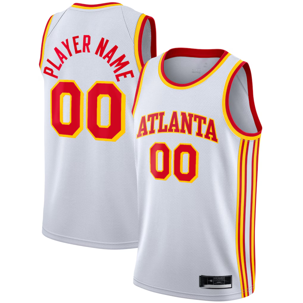 Moorv Custom A.Hawks White 202021 Swingman Jerseys - Association Edition