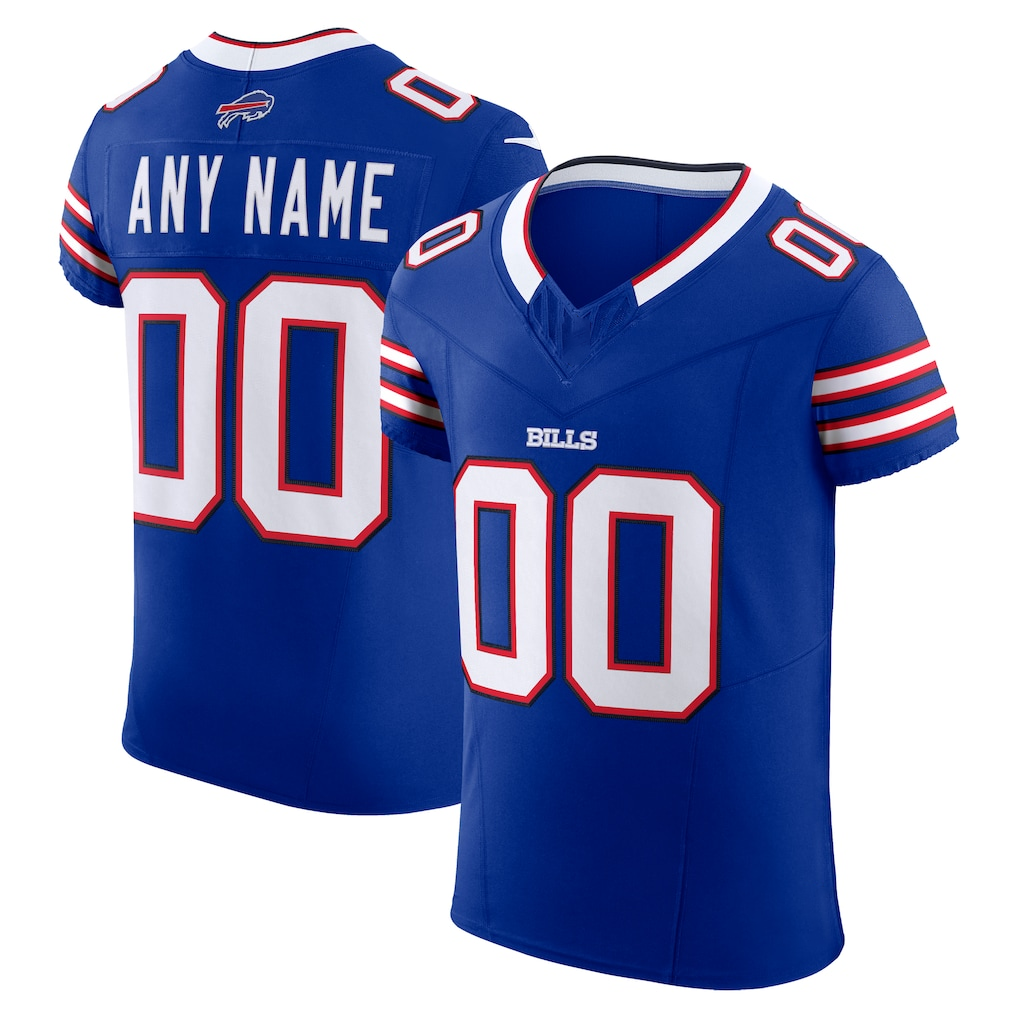 Moorv Custom B.Bills Royal Vapor F.U.S.E. Elite Stitched Jerseys