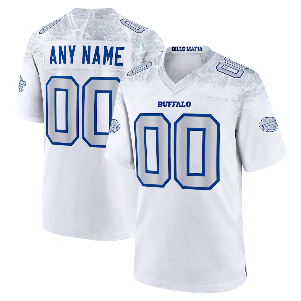Moorv Custom B.Bills White 2025 Rivalries Collection Game Stitched Jerseys