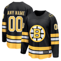 Moorv Custom B.Bruins Black Home Breakaway Stitched Jerseys