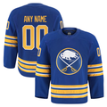 Moorv Custom B.Sabres Royal Home Authentic Pro Stitched Jerseys