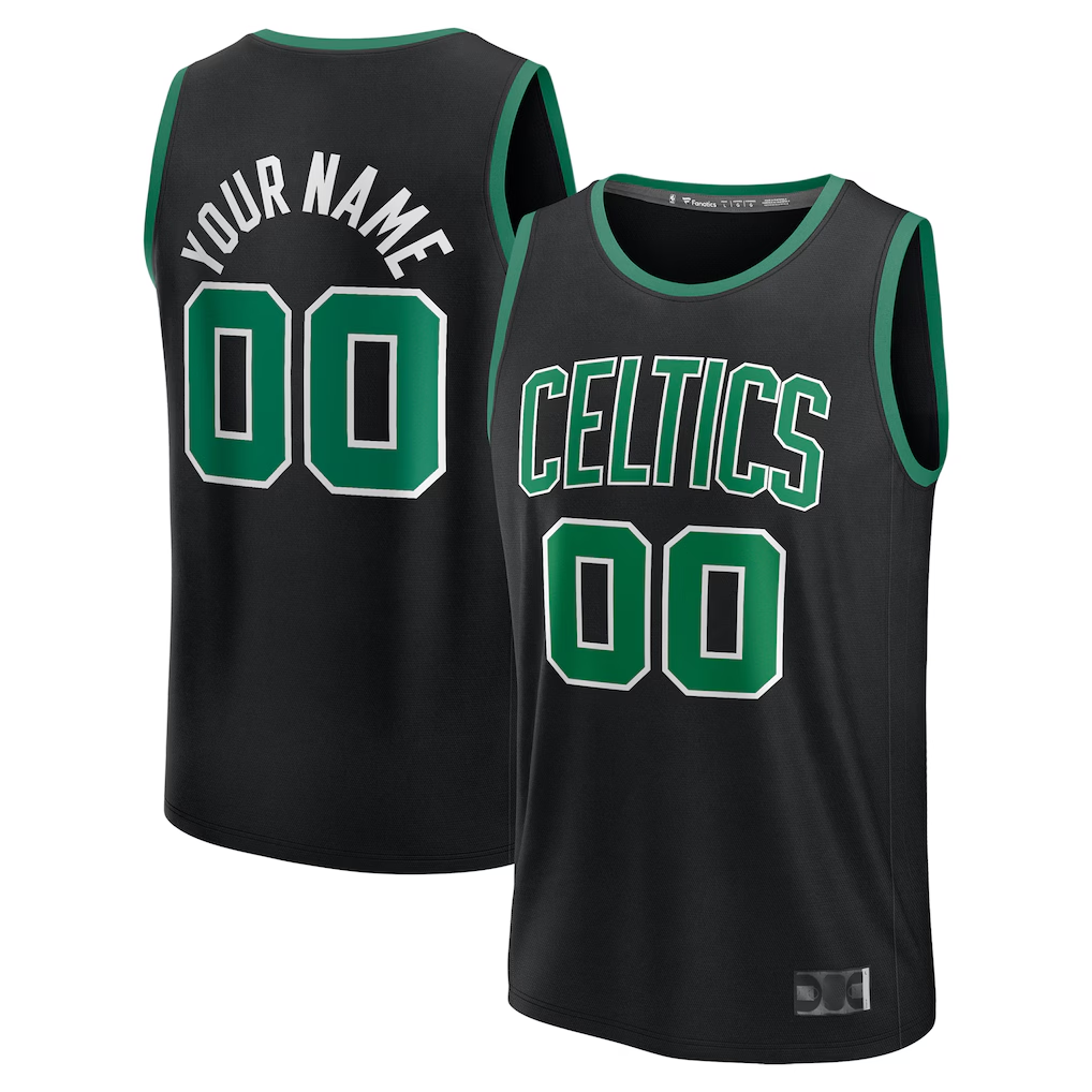 Moorv Custom B.Celtics Black Fast Break Jerseys - Statement Edition