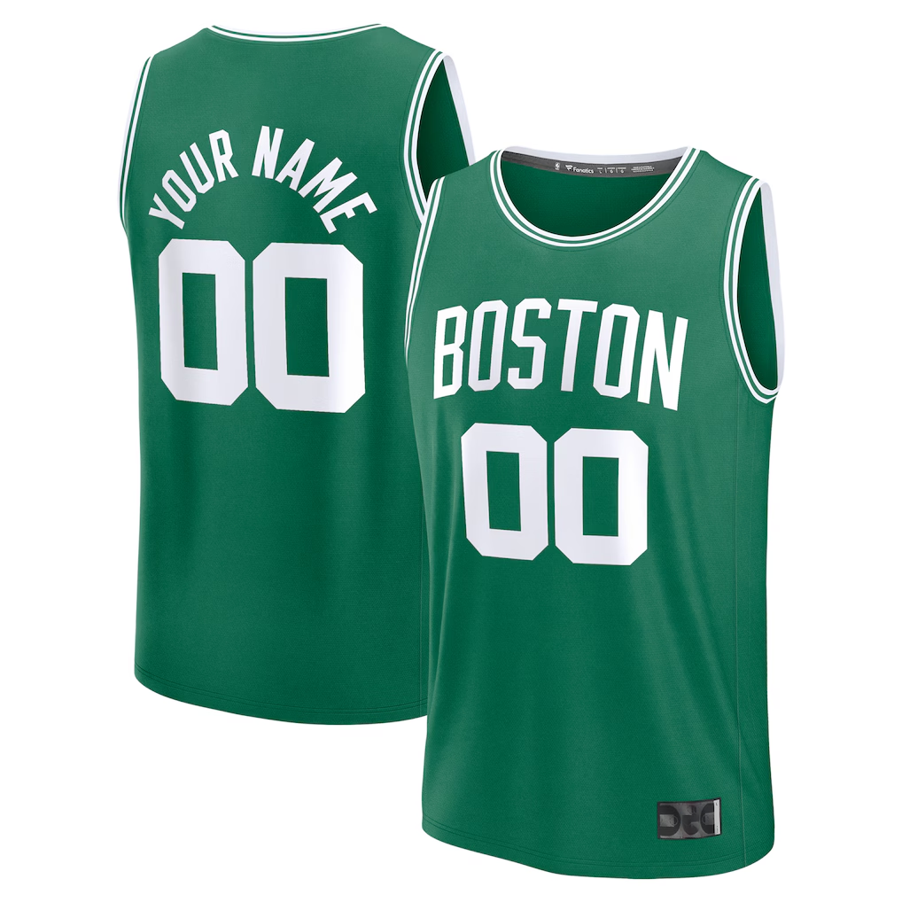 Moorv Custom B.Celtics Kelly Green Fast Break Jerseys - Icon Edition