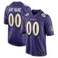 Pkot Custom B.Ravens Purple Home Game Stitched Jerseys