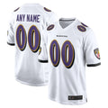 Pkot Custom B.Ravens White Home Game Stitched Jerseys