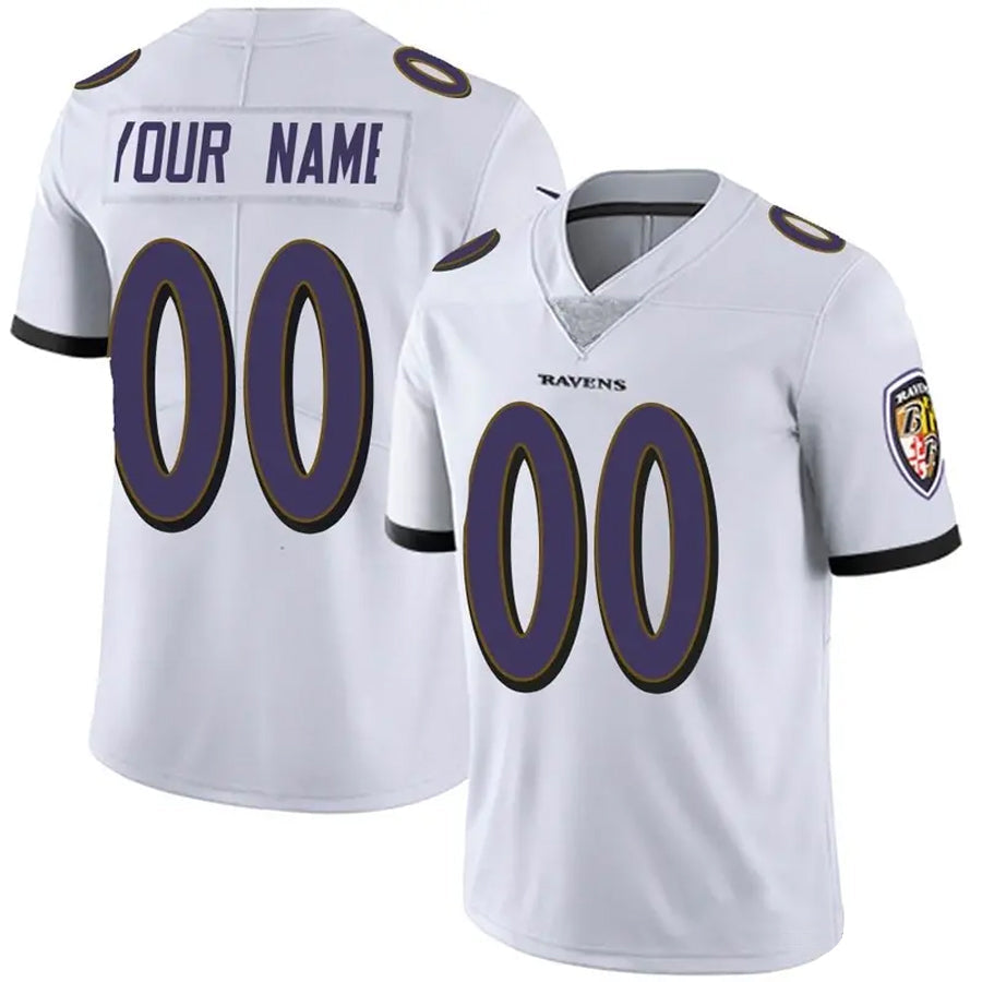 Pkot Custom B.Ravens White Vapor F.U.S.E. Limited Stitched Jerseys