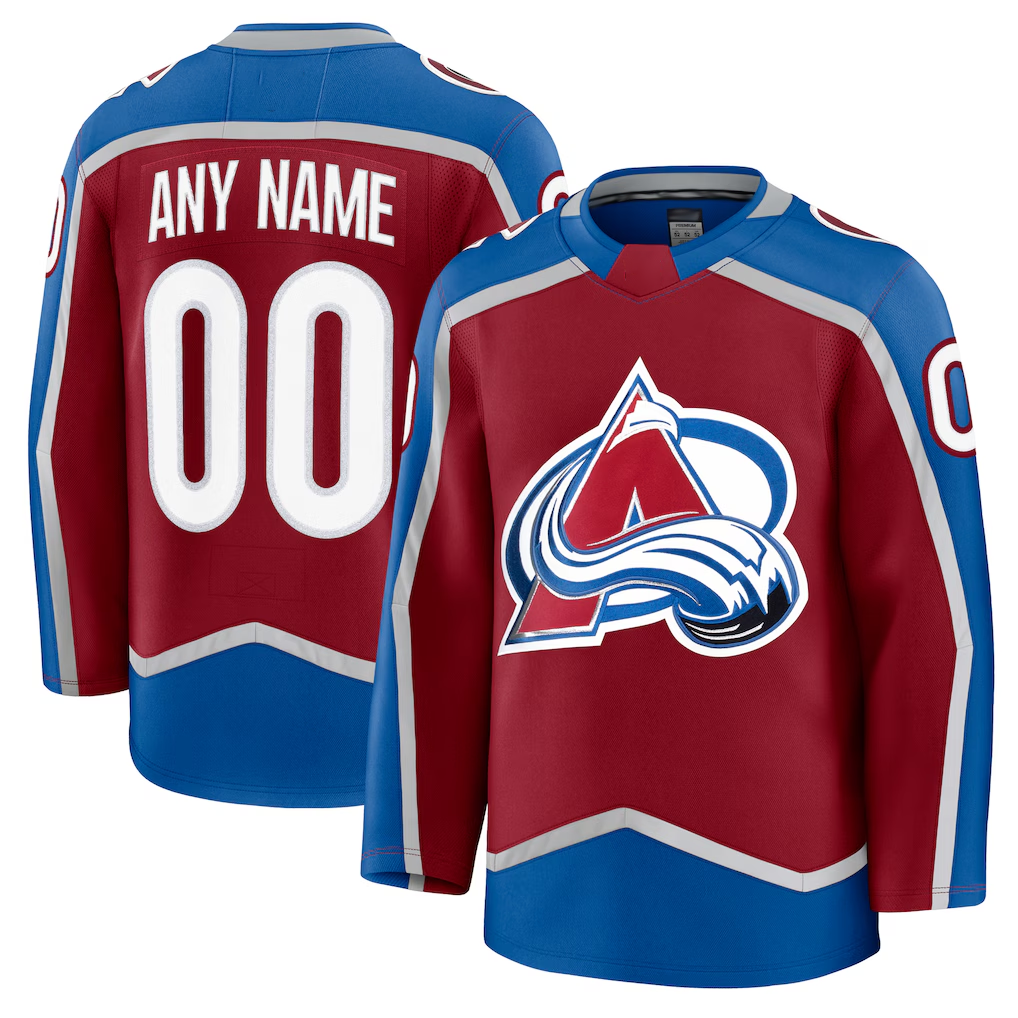 Moorv Custom C.Avalanche Burgundy Home Premium Jerseys