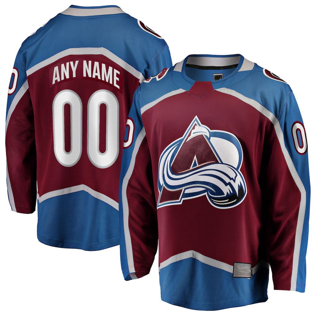 Moorv Custom C.Avalanche Maroon Home Breakaway Jerseys