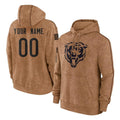 Moorv Custom C.Bears Brown Salute to Service Pullover Hoodies Limited Any Name & Numbers Stitched Jerseys