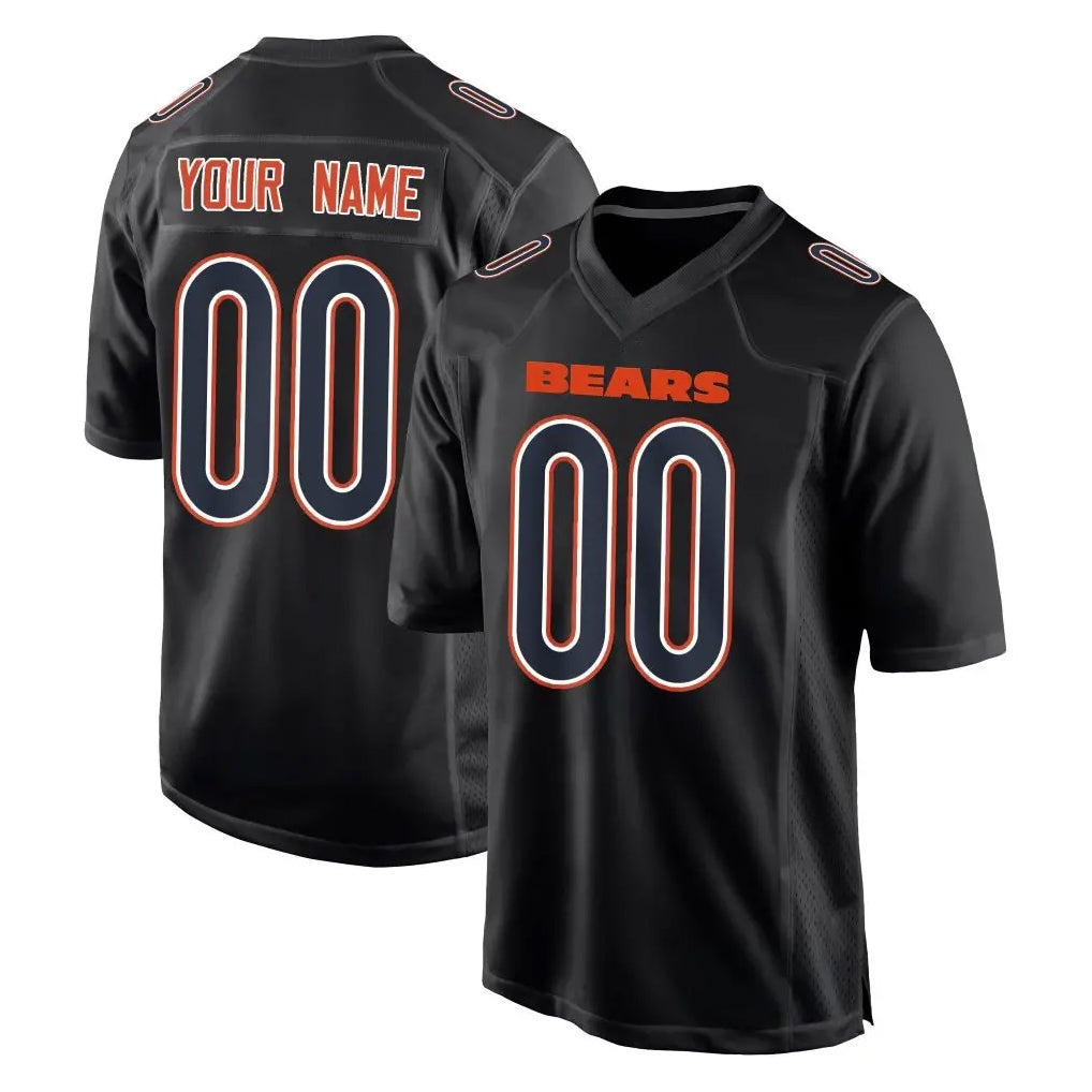 Moorv Custom C.Bears Carbon Black Fashion Game Any Name & Numbers Stitched Jerseys