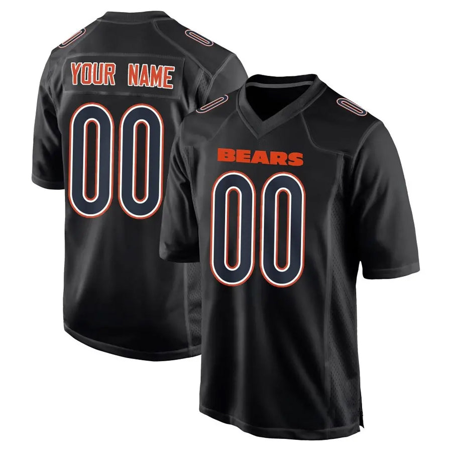 Pkot Custom C.Bears Carbon Black Fashion Stitched Jerseys