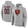 Pkot Custom C.Bears Gray Team Authentic Personalized Name & Number Hoodie Stitched Jerseys