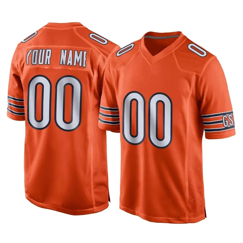 Moorv Custom C.Bears Orange Home Game Any Name & Numbers Stitched Jerseys