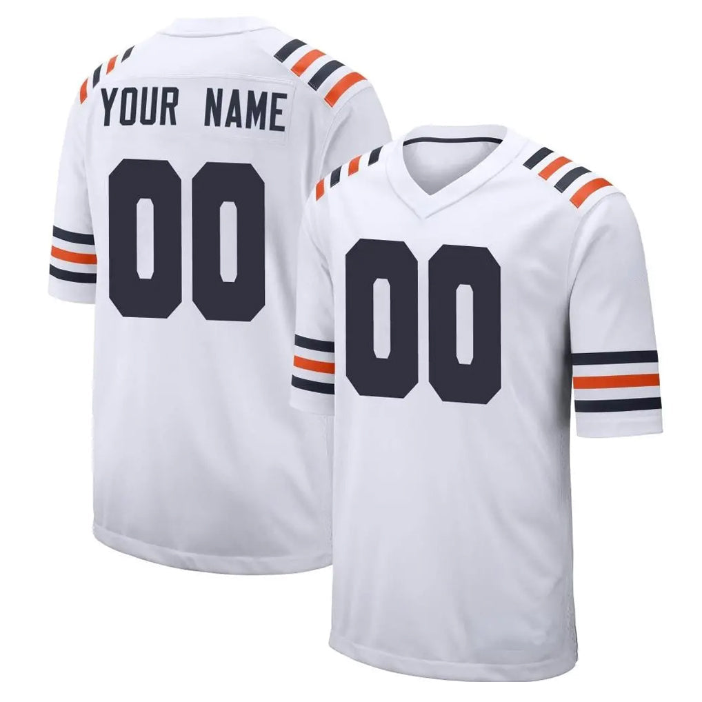 Moorv Custom C.Bears White Classic Home Game Any Name & Numbers Stitched Jerseys