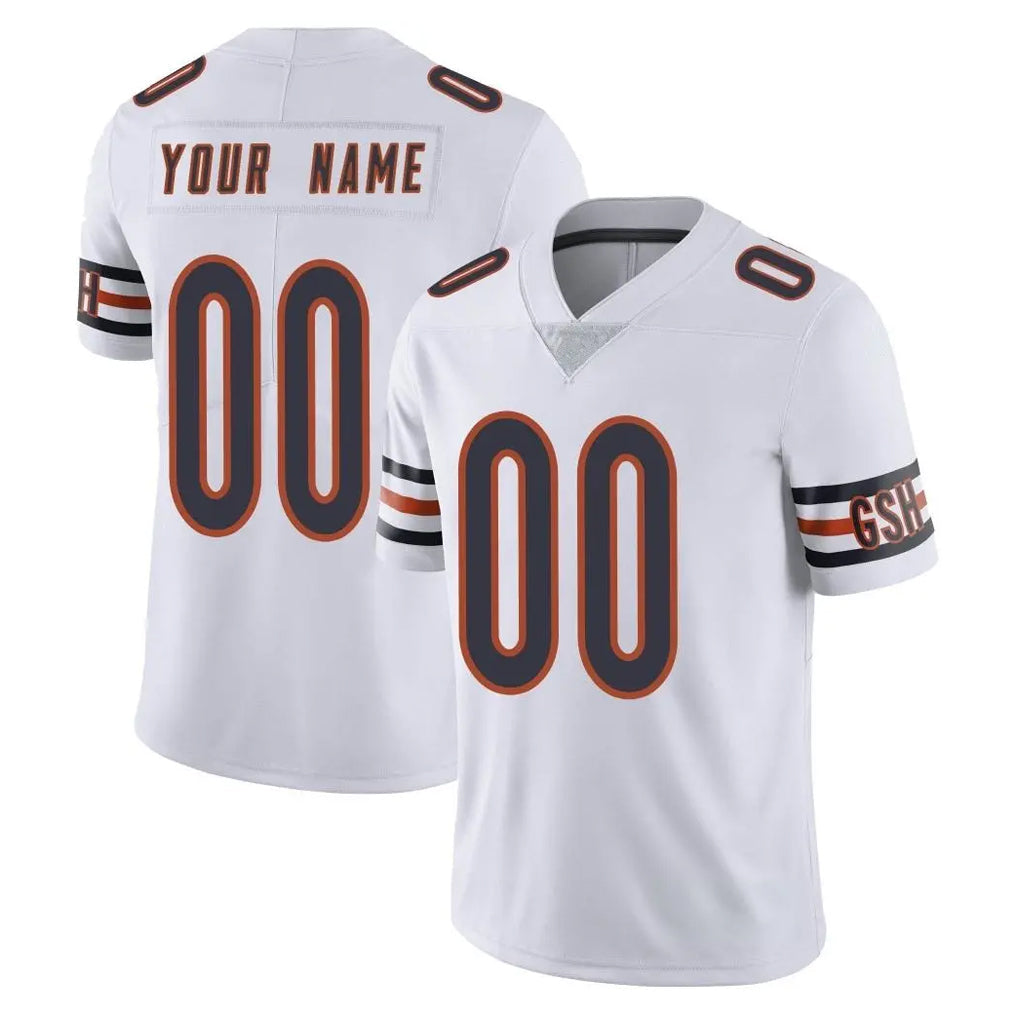 Moorv Custom C.Bears White Vapor Untouchable Limited Home Game Any Name & Numbers Stitched Jerseys