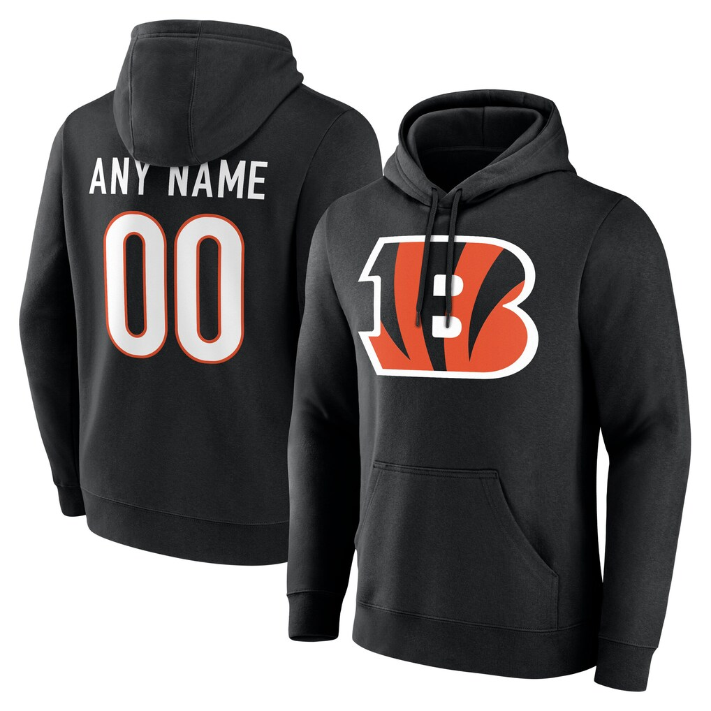 Pkot Custom C.Bengals Black Big & Tall Team Authentic Custom Hoodie Stitched Jerseys