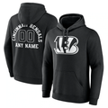 Pkot Custom C.Bengals Black Personalized Name & Number Pullover Hoodie Stitched Jerseys