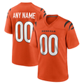 Pkot Custom C.Bengals Orange Alternate Game Stitched Jerseys