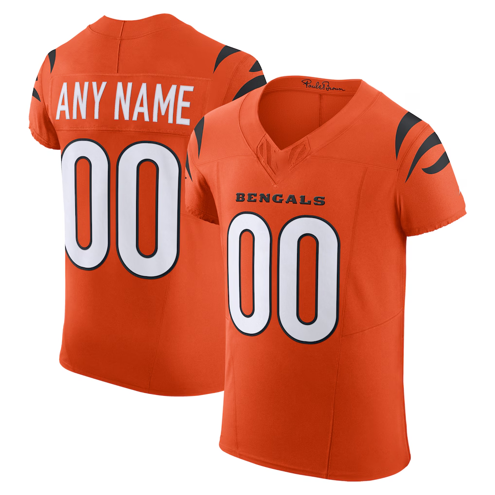 Pkot Custom C.Bengals Orange Alternate Vapor F.U.S.E. Elite Stitched Jerseys