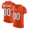 Pkot Custom C.Bengals Orange Alternate Vapor F.U.S.E. Elite Stitched Jerseys