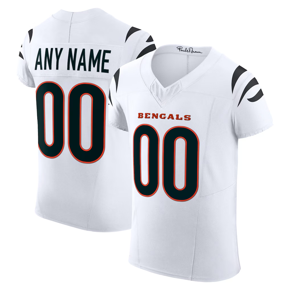 Pkot Custom C.Bengals White Vapor F.U.S.E. Elite Stitched Jerseys