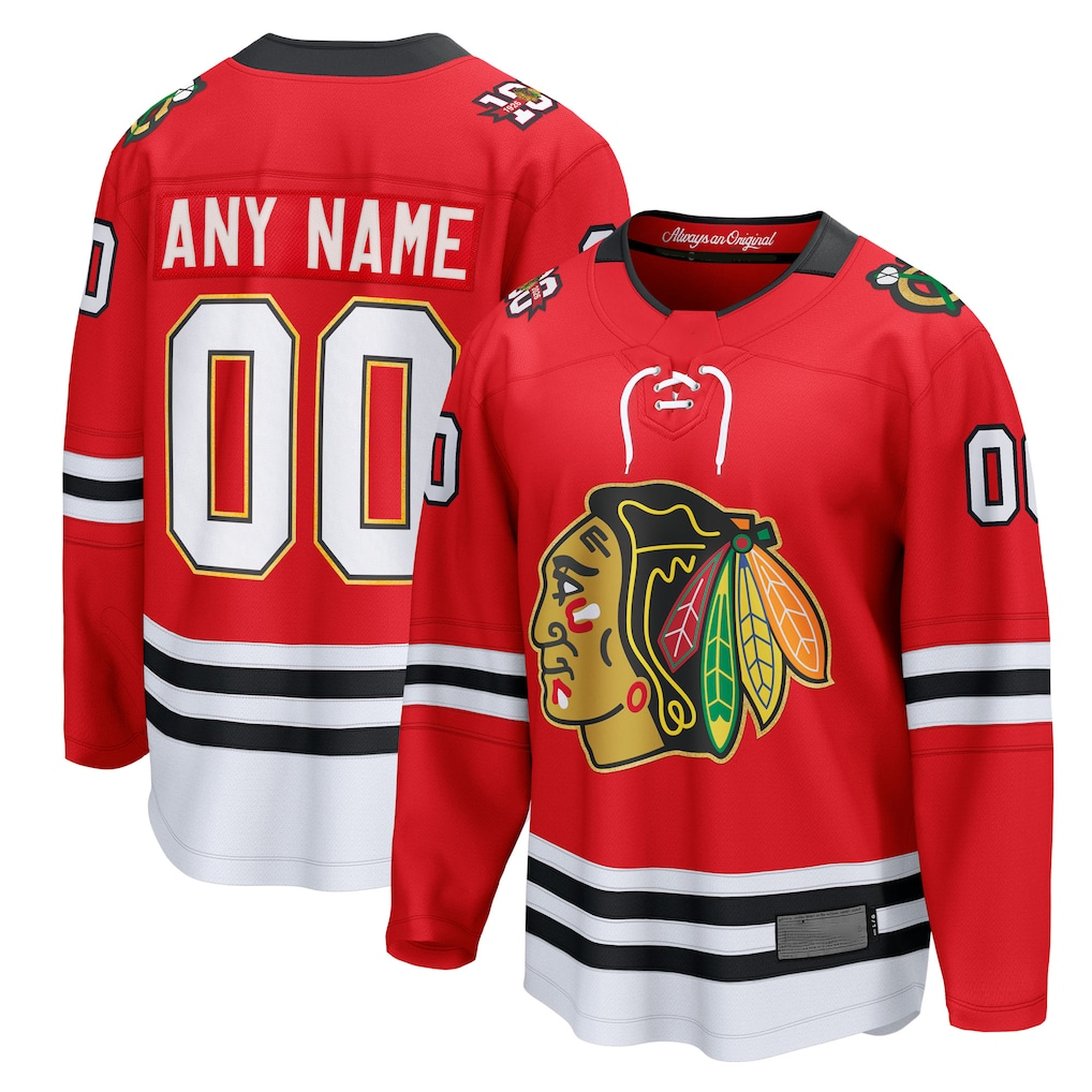 Moorv Custom C.Blackhawks Red Centennial Breakaway Jerseys