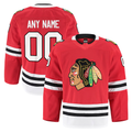 Moorv Custom C.Blackhawks Red Home Authentic Pro Jerseys