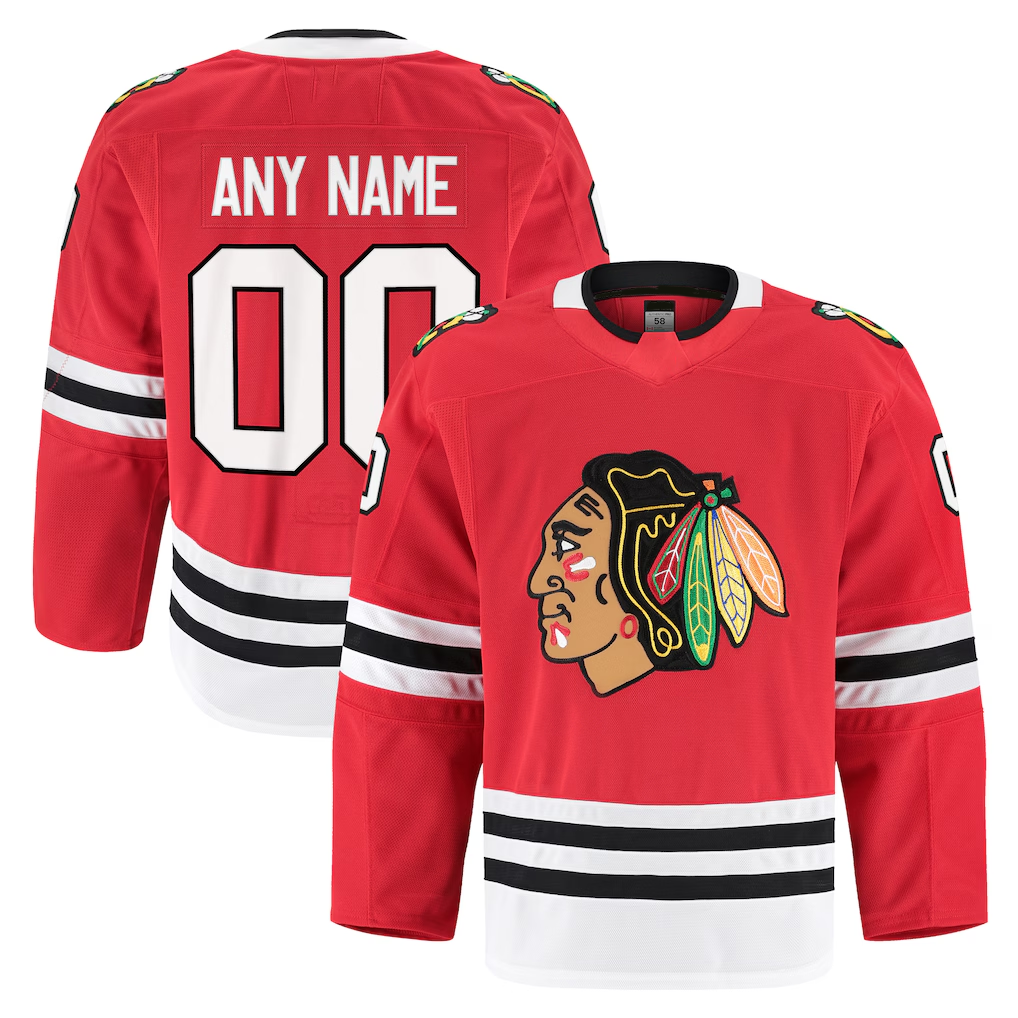 Moorv Custom C.Blackhawks Red Home Authentic Pro Jerseys