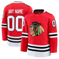 Moorv Custom C.Blackhawks Red Home Premium Jerseys