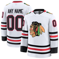 Moorv Custom C.Blackhawks White Away Premium Jerseys