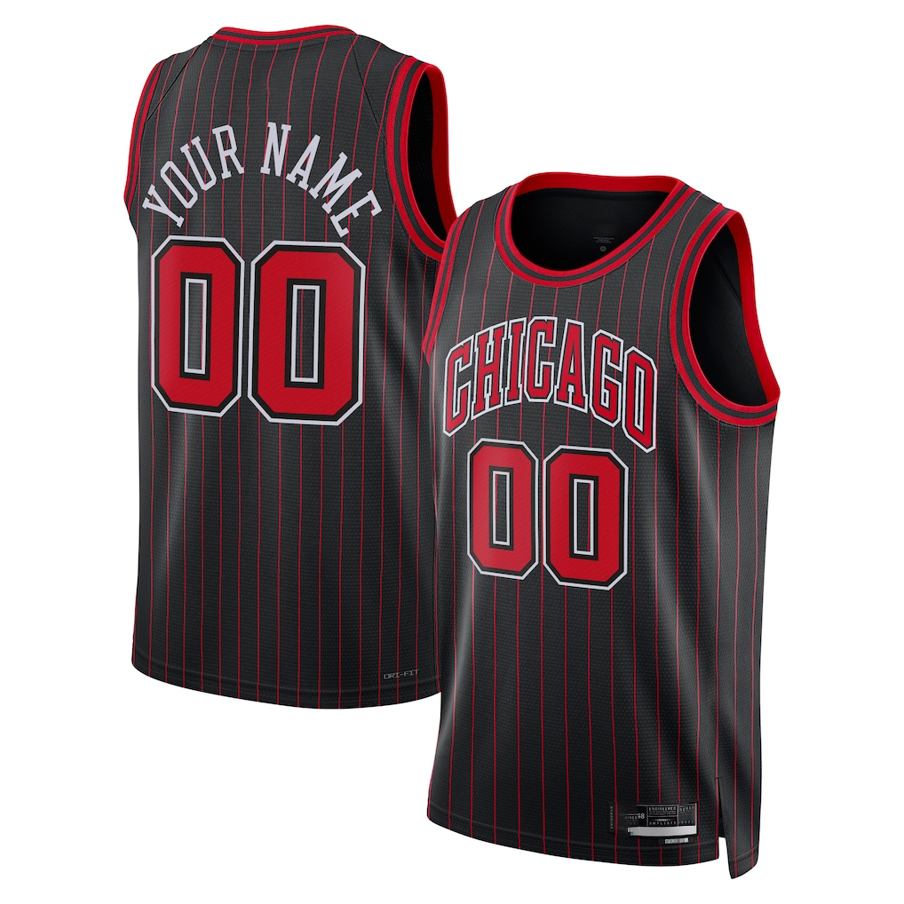 Moorv Custom C.Bulls Black Swingman Jerseys - Statement Edition