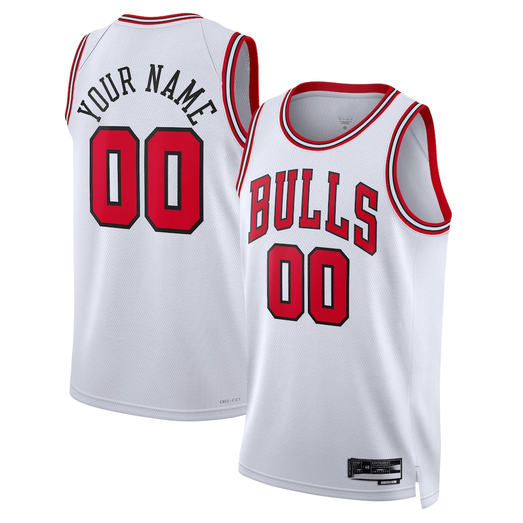 Moorv Custom C.Bulls White Swingman Jerseys - Association Edition