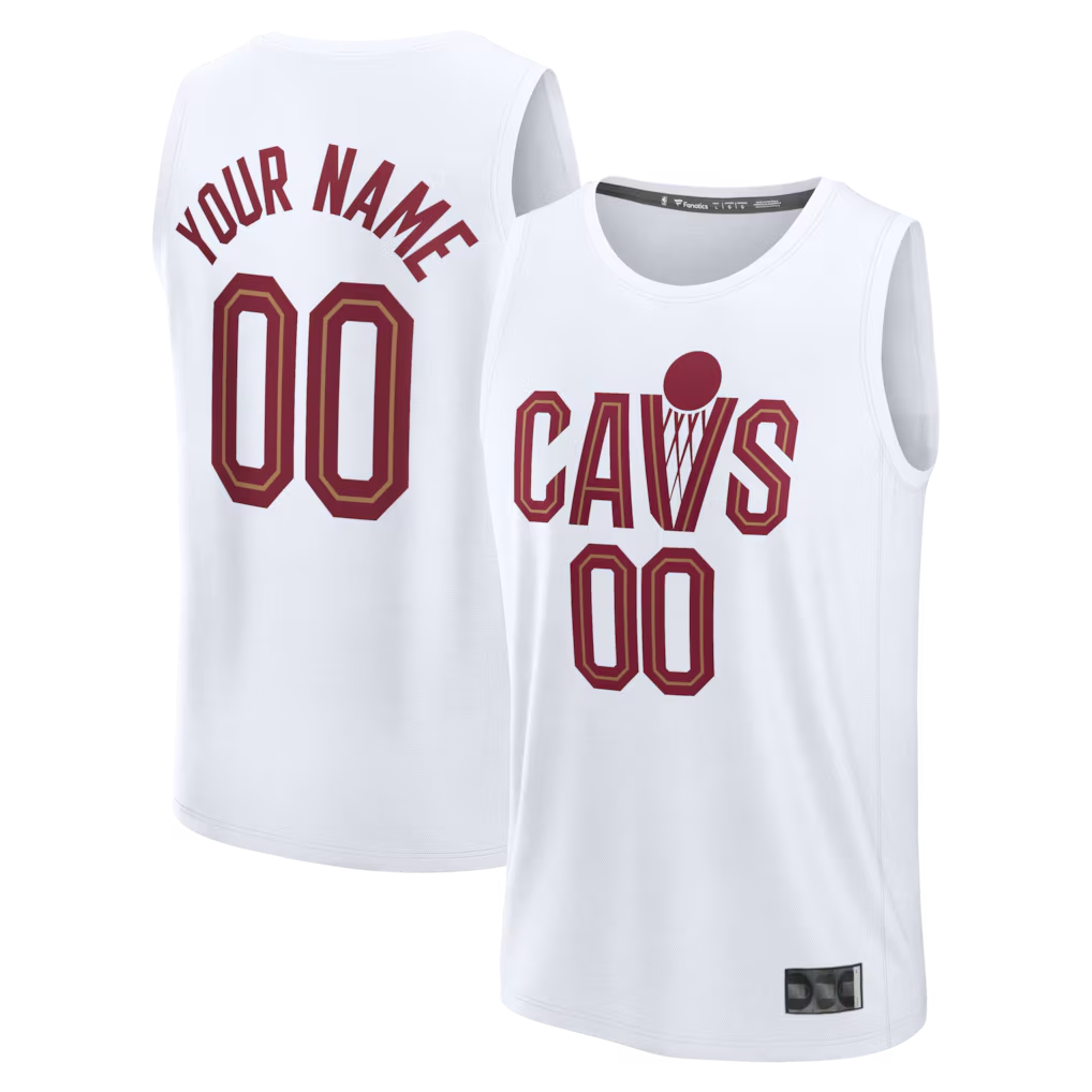 Moorv Custom C.Cavaliers White Fast Break Jerseys - Icon Edition