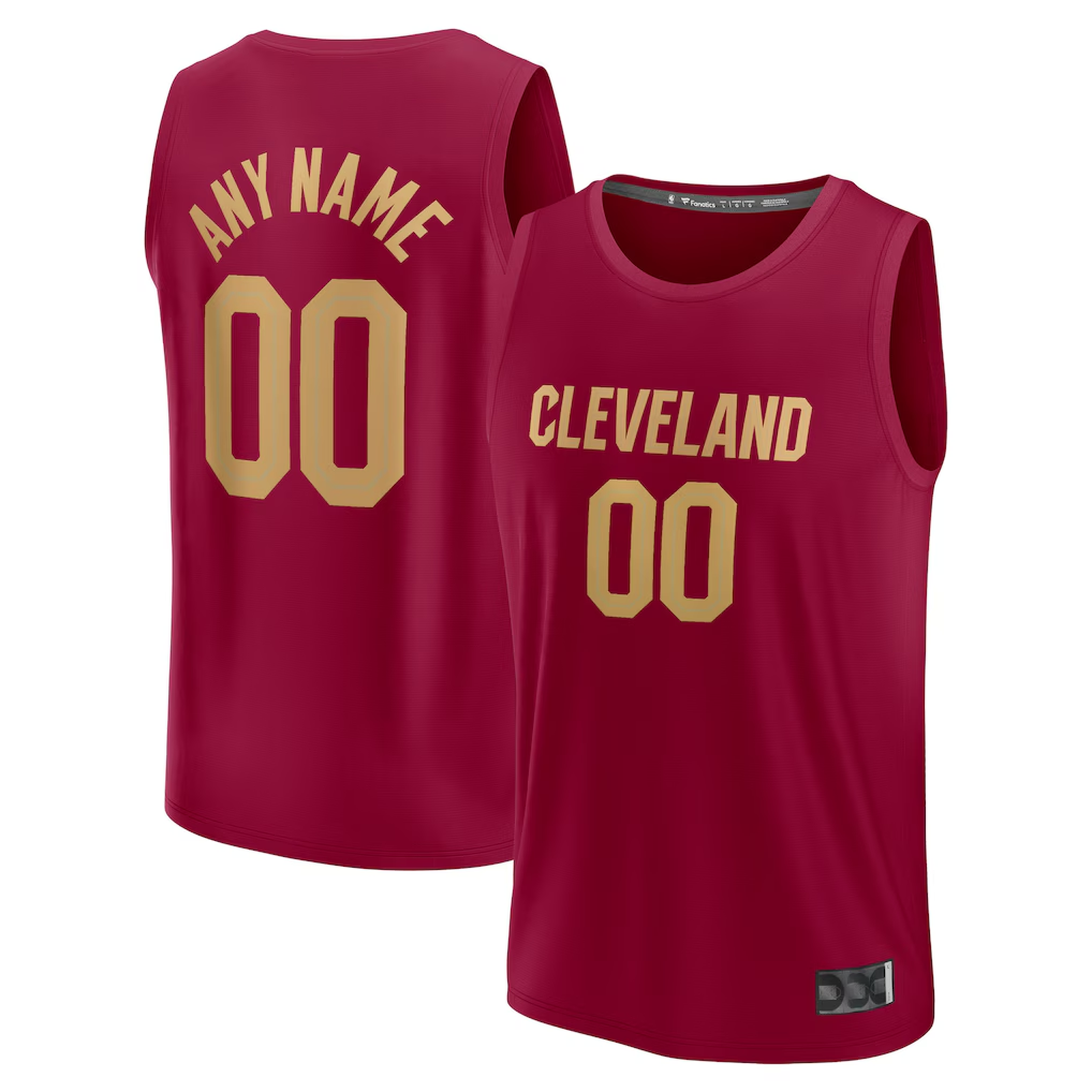Moorv Custom C.Cavaliers  Wine Fast Break Jerseys - Icon Edition